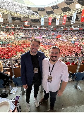 Jordi Collado i Toni Carmona al Concurs de Castells